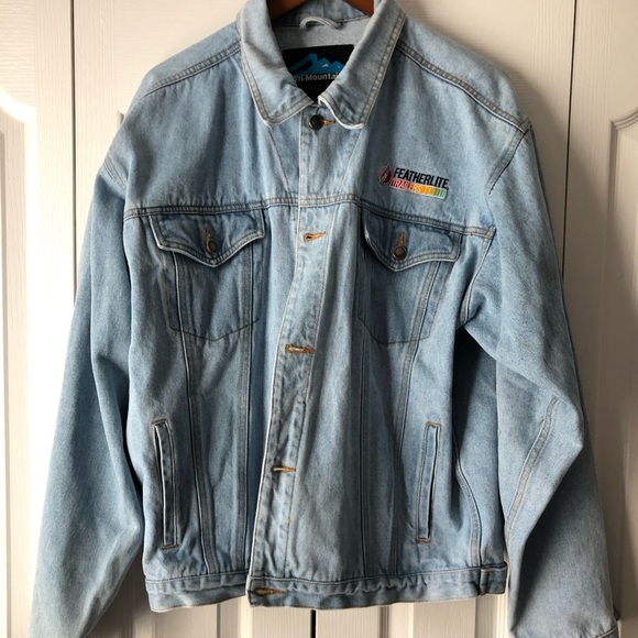 Vintage 1999 All American Quarter Horse Congress Featherlite Denim Jacket L - Picture 2 of 4